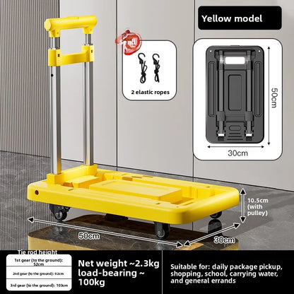 Folding Collapsible Garden Cart Portable Heavy Duty Utility Wagon Shopping Luggage Trolley Hand Truck Home Yard Outdoor Wagon