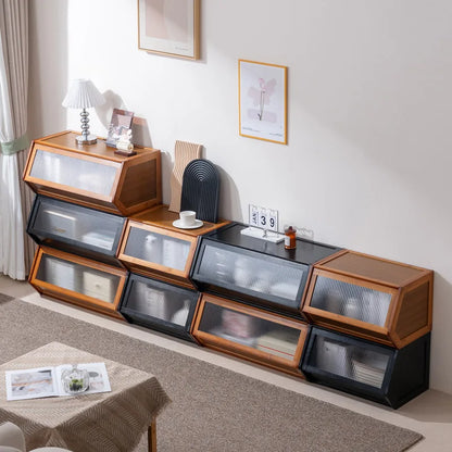 Multi functional stackable storage cabinet with lid, miscellaneous storage box, household storage box, bedside cabinet