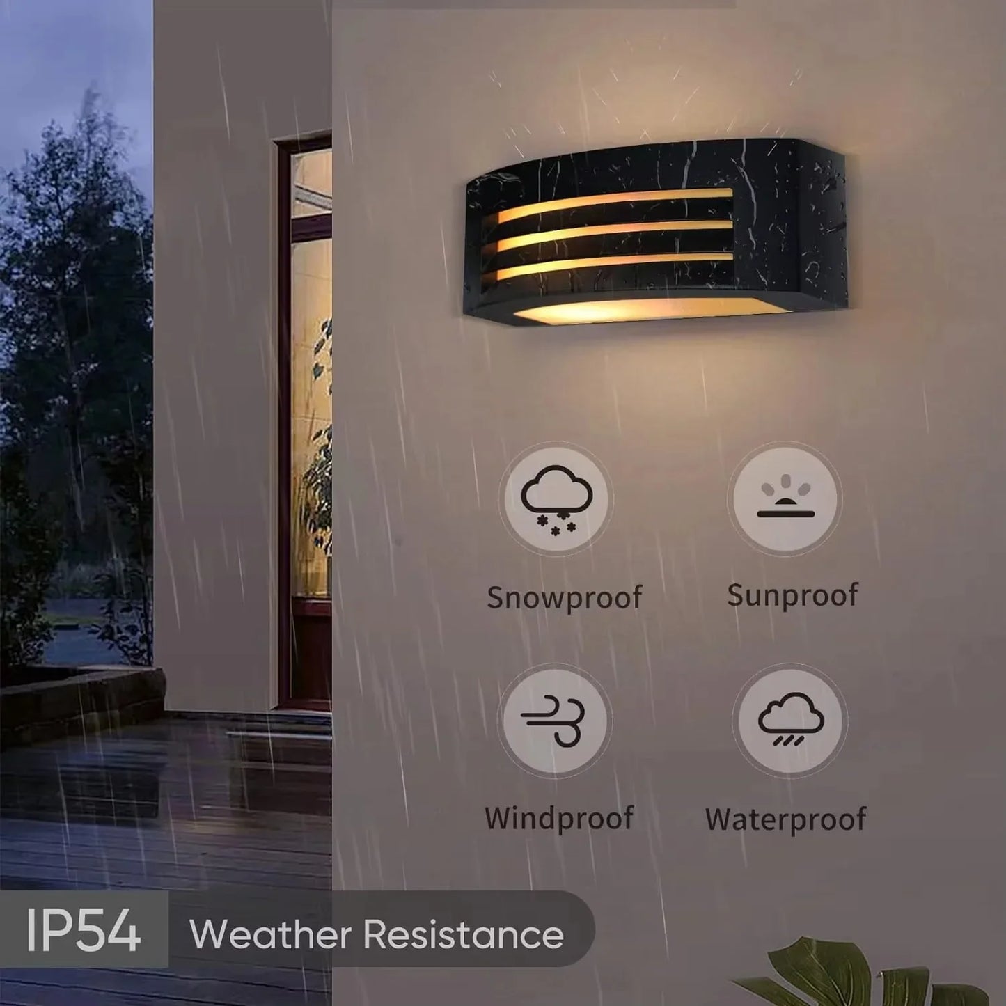 Aluminum Black Grille Wall Sconces E27 Base IP54 Waterproof Outdoor Wall Lamp  Balcony Courtyard Porch Hallway Corridor Lighting