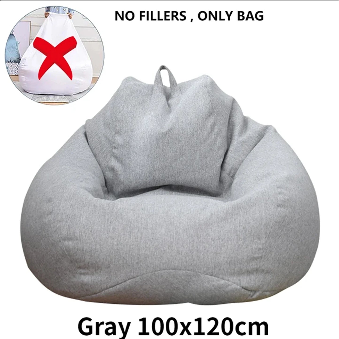 Lazy Sofas Cover Large Bean Bag Cover Without Filler And Sofa Inner Liner Living Room Home Tatami Lounger Comfortable Seat Cover
