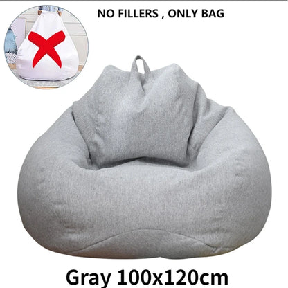 Lazy Sofas Cover Large Bean Bag Cover Without Filler And Sofa Inner Liner Living Room Home Tatami Lounger Comfortable Seat Cover