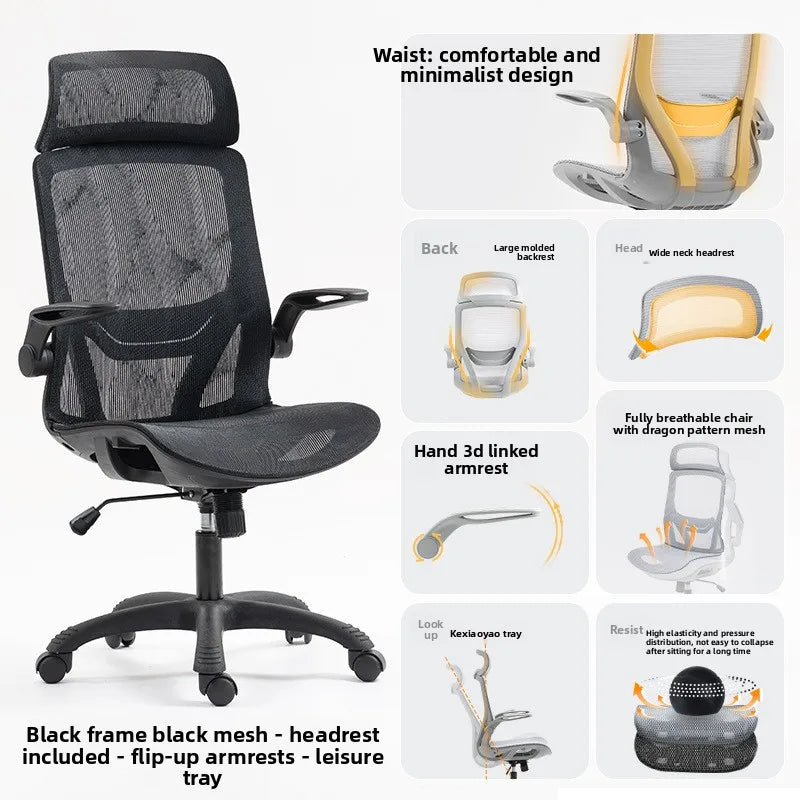 Multi-functional Ergonomic Chair Computer Conference Chair Chair Desk Learning Backrest Gaming Chair