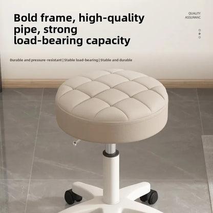 Massage stool Beauty salon stool Lifting rotating round stool Hair manicure Barber shop stool Round stool with wheels