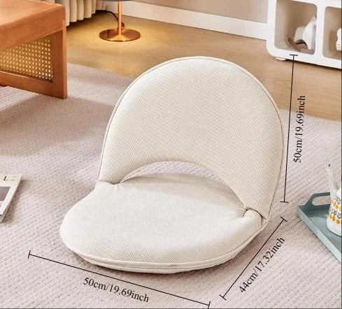 Tatami Back Chair, Bedroom  Foldableing Chair, Dormitory Single Small Sofa, Adjustable Removable and Washable Small Chair