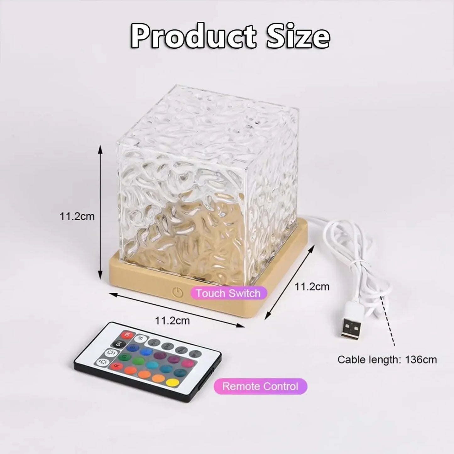 Northern Lights Projector Lamp 16 Colors Ocean Wave Night Light Remote Control Party Atmosphere Light Home Bar Restaurant Gift