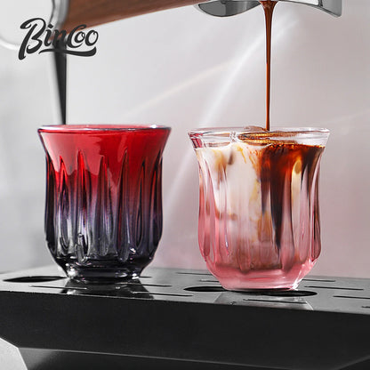 Bincoo High End Coffee Cup Elegant Retro Glass for Americano Dirty Flat White Espresso and Latte Available in 90/200/240/400ml