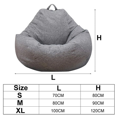 Lazy Sofas Cover Large Bean Bag Cover Without Filler And Sofa Inner Liner Living Room Home Tatami Lounger Comfortable Seat Cover