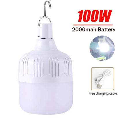 Solar Powered Lamps Portable Led Bulbs 80-500W LED Energy Saving Light for Outdoor Camping Tent Night Fishing Emergency Lights