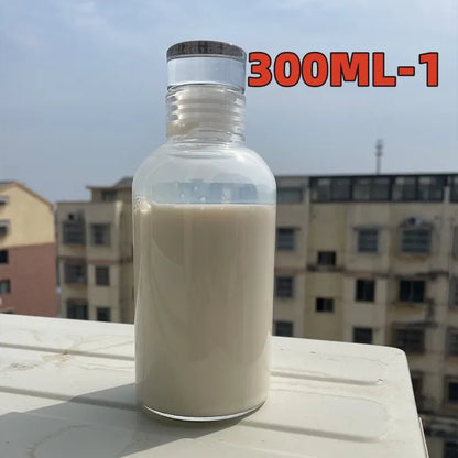 300-1000ml High Borosilicate Glass Water Bottle Portable Sports Leak Proof Water Cup with Time Marker Transparent Water Cup