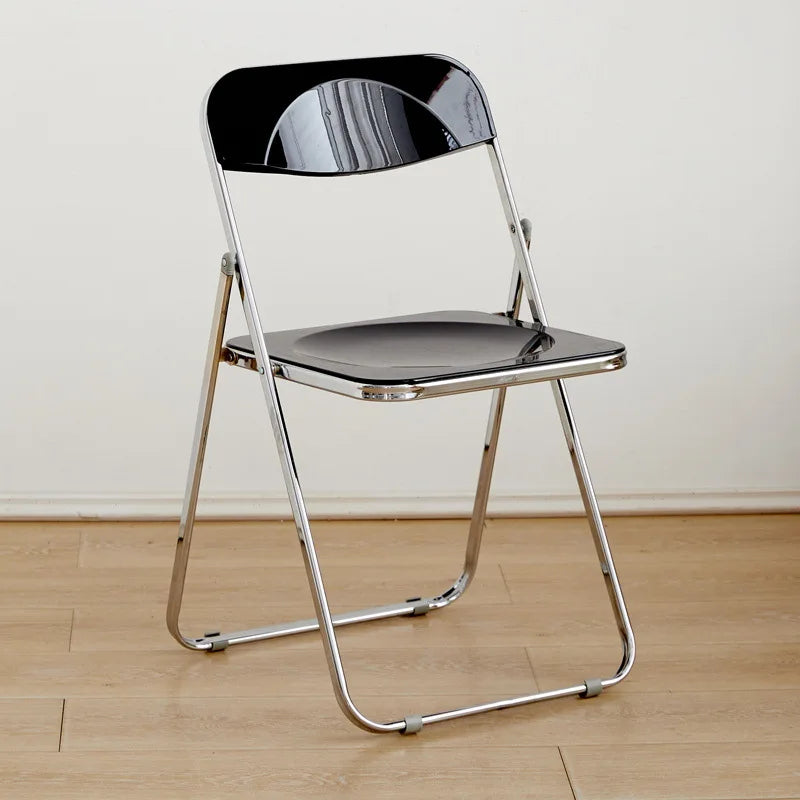 Internet celebrity folding chair acrylic transparent chair completed photo without chair simple folding crystal diningchairstool