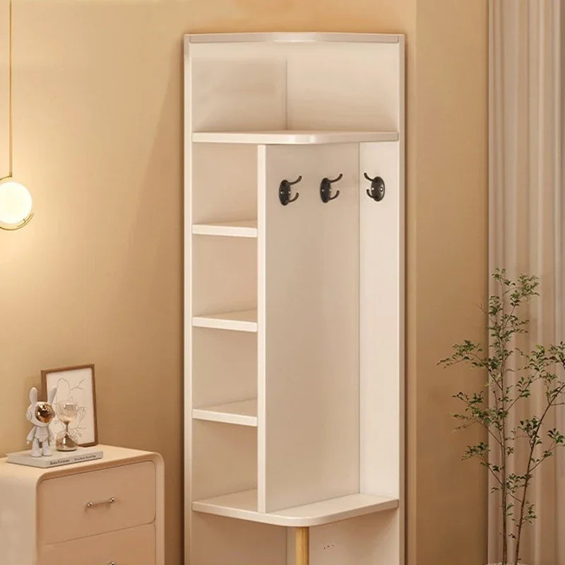 Corner storage cabinet for home use, simple foyer, coat rack, corner wall display cabinet, floor standing bookshelf, bedroom sid