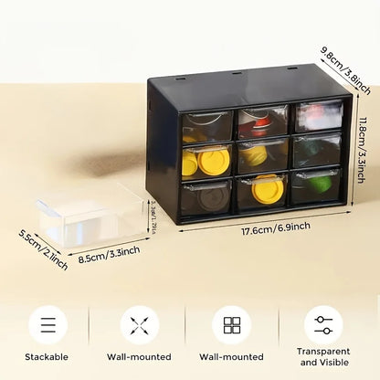 Dustproof Multi-Grid Desktop Drawer Organizer - Portable Storage Box for Jewelry, Cosmetics, Desk Drawer Organizer Box