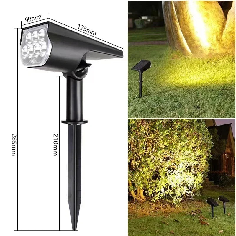 1Pcs Solar Powered 7LED Lamp Adjustable Solar Spotlight In-Ground IP65 Waterproof Landscape Wall Light Outdoor Lighting