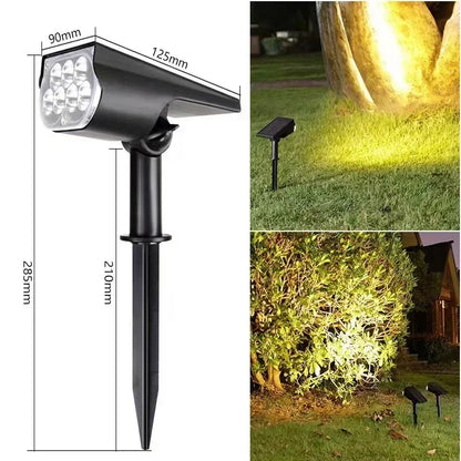 1Pcs Solar Powered 7LED Lamp Adjustable Solar Spotlight In-Ground IP65 Waterproof Landscape Wall Light Outdoor Lighting
