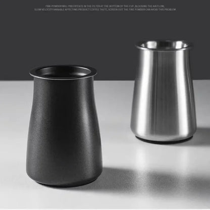 JUSTINLAU 3 in 1 Coffee Powder Filter Powder Cups Stainless Steel Coffee Sifter with Lid Grinder Powder Cup Coffee Accessories