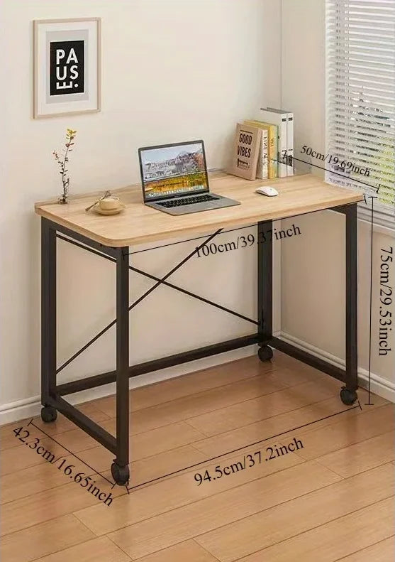 Folding small desk, bedroom desk, student's simple writing desk