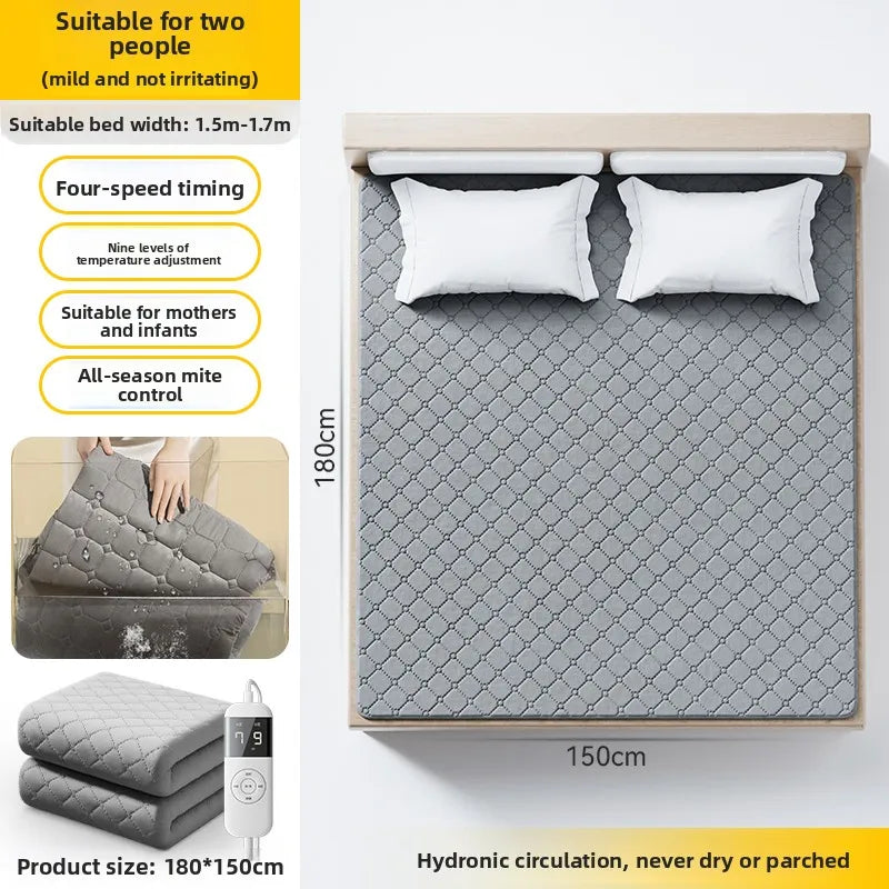 Electric Heated Blanket Soft Plush Fast Heating Dual Zone Remote Auto Shutoff Queen King Size Machine Washable Manta Para Cama