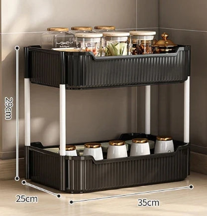 Mobile Storage Rack Trolley Kitchen Bathroom Bedroom Multi Storey Snacks Storage Rack with Wheels Organizer Home Accessories