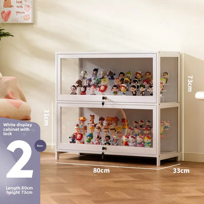 Figure cabinet with lock transparent Lego display cabinet household blind box ornament two-dimensional pain cabinet