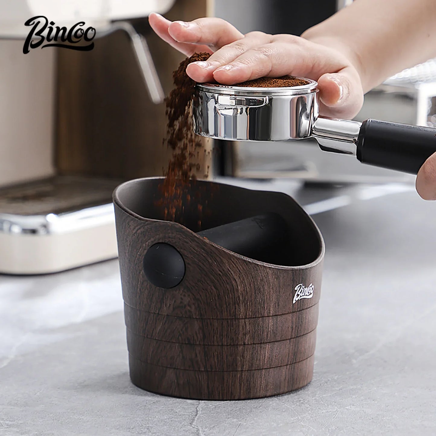 Bincoo Coffee Knock Box Espresso Grounds Container Anti Slip Espresso Dump Bin Grind Beveled Barista Goods Cafe Bar Accessories