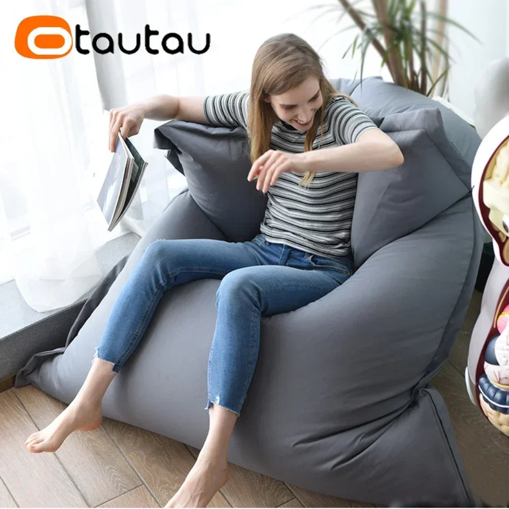 OTAUTAU M/L Outdoor/Home Bean Bag Cover 140x180cm DD103【No Filler Inside! You Need To Buy Filler By Yourself !】