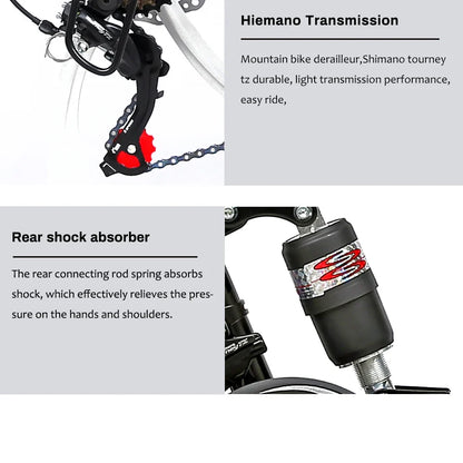 26 Inch Mountain Bike for Men & Women, 21 Speed Dual Suspension Adult Bicycle with Adjustable Disc Brake High Carbon Steel Frame