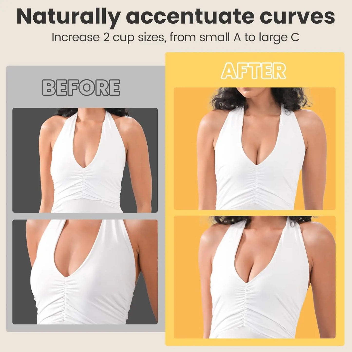 Double sided adhesive bra push-pull lifting pad is a self-adhesive pad used for bikinis, swimsuits, and strapless sports bras