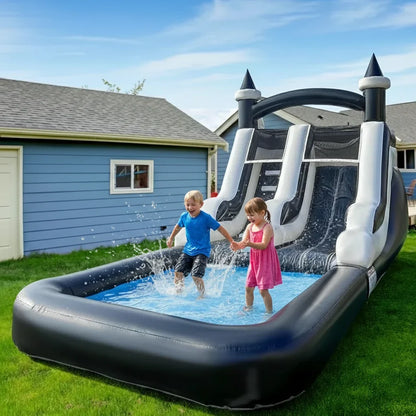 Commercial Grade Inflatable Water Slide with Splash Pool Bouncy Castle for Adults and Kids Includes Blower Customization