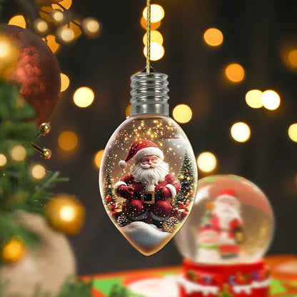 6 Pcs Wishing Bottle Christmas Tree Pendant Decoration Acrylic Christmas Pendants Children Birthday Party Gifts Xmas Ornaments