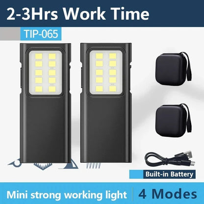 EDC Flashlight Keychain Light  Super Bright With Pen Clip Mini LED Flashlight, USB Charging Port Emergency Work Camping Light