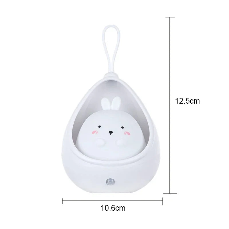 LED Night Light Intelligent Human Sensing USB Rechargeable Sleep Light Bedroom Bedside Corridor Desktop Decoration Table Lamp