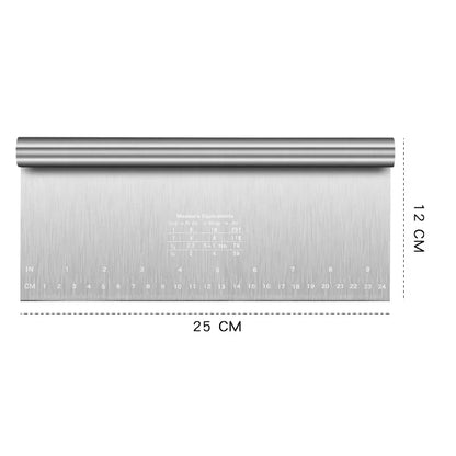 Stainless Steel Scale Cake Scraper DIY Dough Pastry Spatulas Buttercream Edge Smoother Cake Decorating Tools Baking Accessories