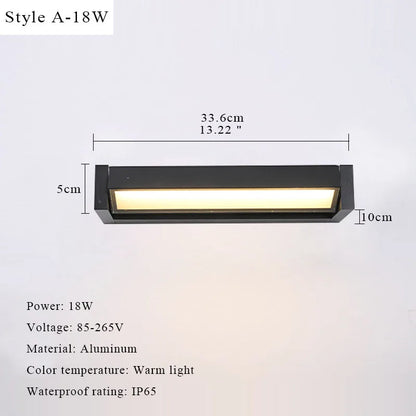 Outdoor Wall Light LED 350Adjustable Angle Waterproof Wall Lamp Aluminium Garden Porch Home Balcony Home Decor Lighting