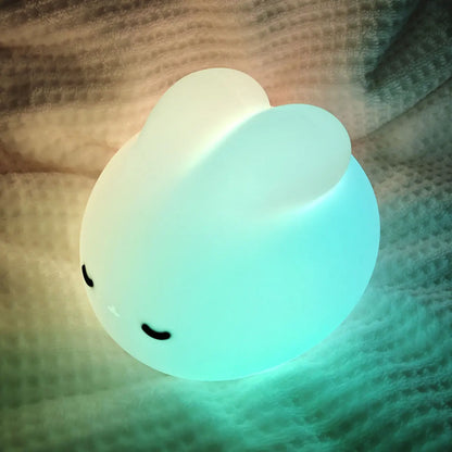 Silicone Rabbit Night Lamp Dream Rabbit Night Light LED Touch Sensor Lamp Timing Desktop Decoration Children's Night Light Gift