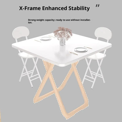 Portable Folding Round Dining Table Space Saving Kitchen Table Small Apartment Balcony Outdoor Lightweight Easy Storage Wood