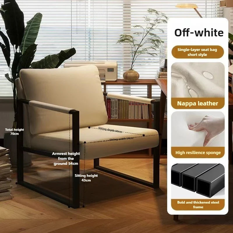 Nordic lazy sofa light luxury sales single wrought iron leisure chair balcony negotiation bedroom living room minimalist sofa