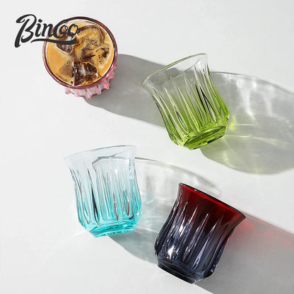 Bincoo High End Coffee Cup Elegant Retro Glass for Americano Dirty Flat White Espresso and Latte Available in 90/200/240/400ml