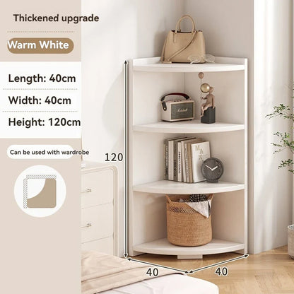 Corner storage cabinet for home use, simple foyer, coat rack, corner wall display cabinet, floor standing bookshelf, bedroom sid