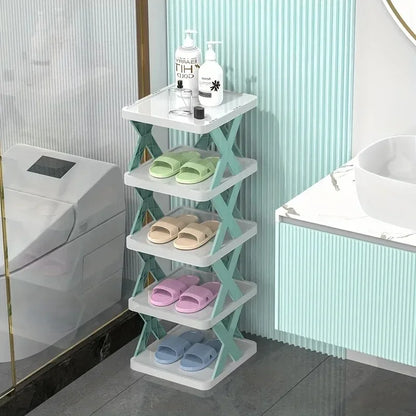 9-Tier Vertical Shoe Rack - Space-saving Tall & Narrow Design for Entranceways, Easy to Assemble Home Organization Storage