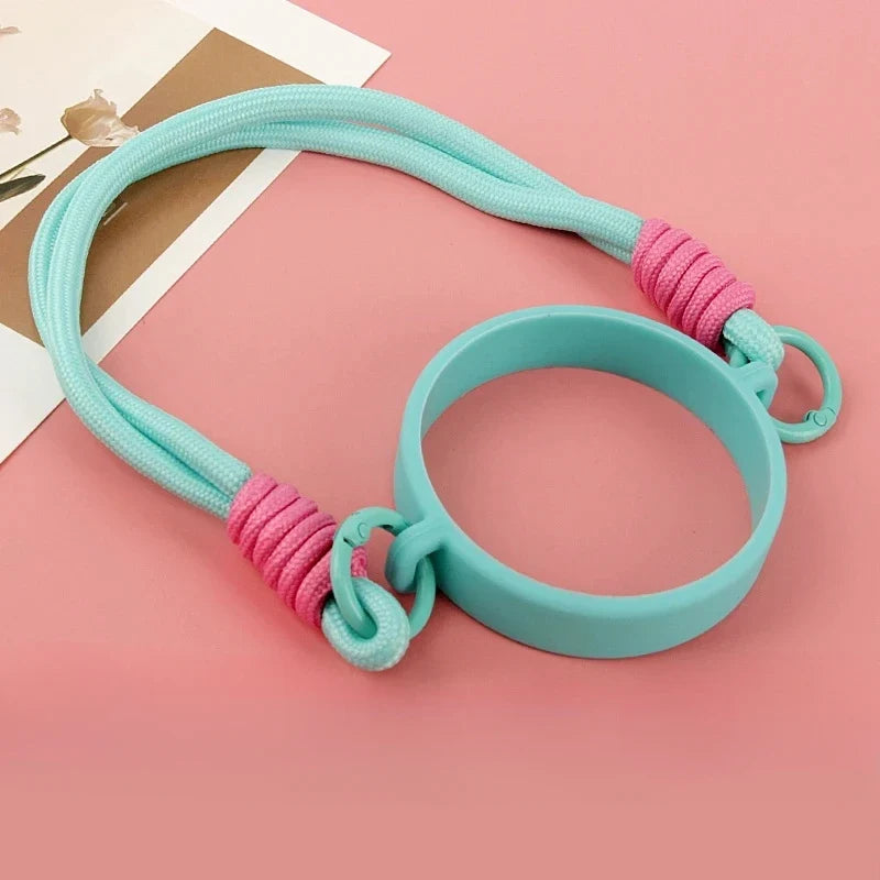 Water Bottle Handle Strap Silicone Water Bottle Sling Carrier Holder Strap Universal Fits Most 8-40oz Bottles Cup Accessories