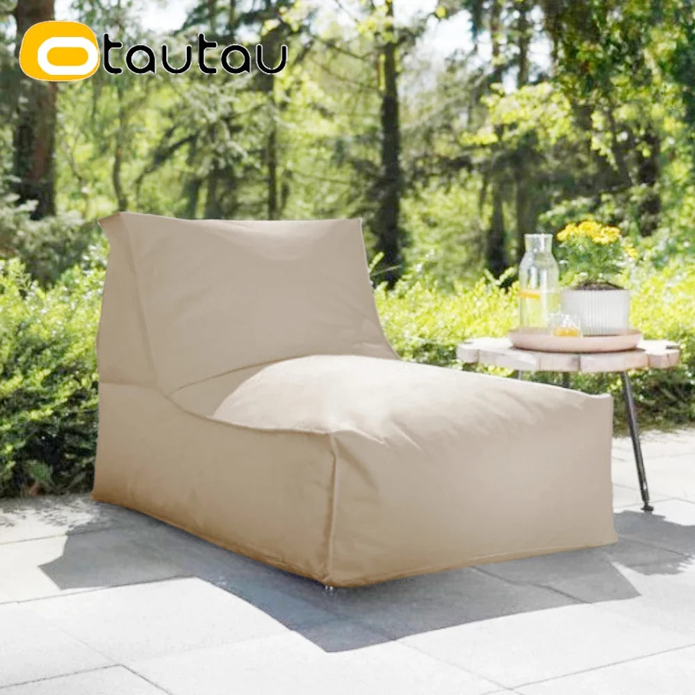 OTAUTAU Outdoor Oxford Bean Bag Cover Swim Pool Float Lounger Beach Club Pouf SF505【No Filler!You Need To Fill It By Yourself!】