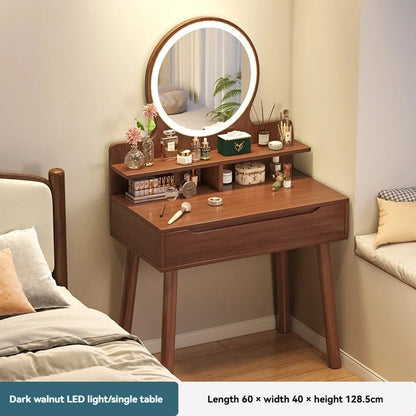 New Chinese style light luxury dressing table, bedroom dressing table, simple small-sized makeup storage desk, integrated dressi