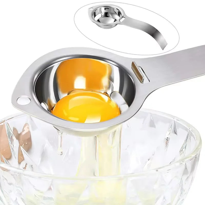 1 Piece Egg Separator Egg Yolk White Separator Stainless Steel Egg White Yolk Sifting Filter Egg Divider Kitchen Gadgets YY003
