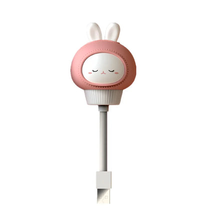 USB Night Light LED Voice Control Cute Cartoon Night Lamp Bear Kitten Remote Control for Baby Kid Bedroom Decor Bedside Lamp