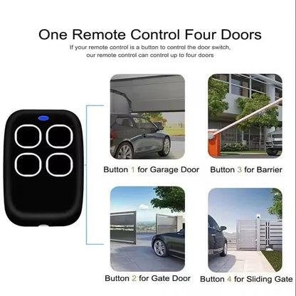 Garage Door RF Remote Control Duplicator 433MHz Code Grabber Clone Gate Key Fob Command Hand Transmitter 4 Buttons waterproof
