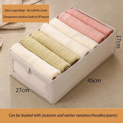 1pcs Visible Wardrobe Storage Organizers Cabinet Drawer Clothes Storage Box for T-Shirts Jeans Underwear Pants Organizer Box