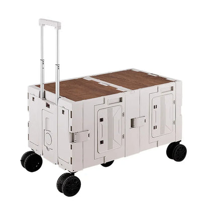 Outdoor camper trolley case picnic tools car foldable movable dining table multi-functional camp car