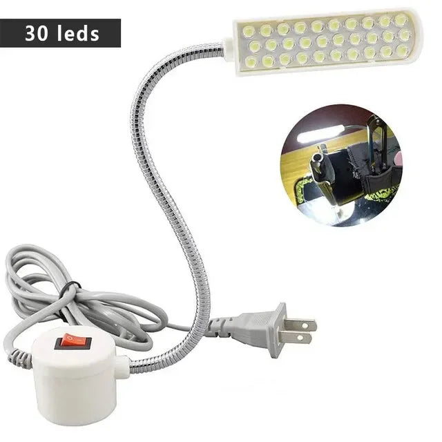 10/20/30 Industrial Lighting LED Sewing Machine Night Lights Home With Magnetic Flexible Adjustable For Base Adsorbed Work Lamps