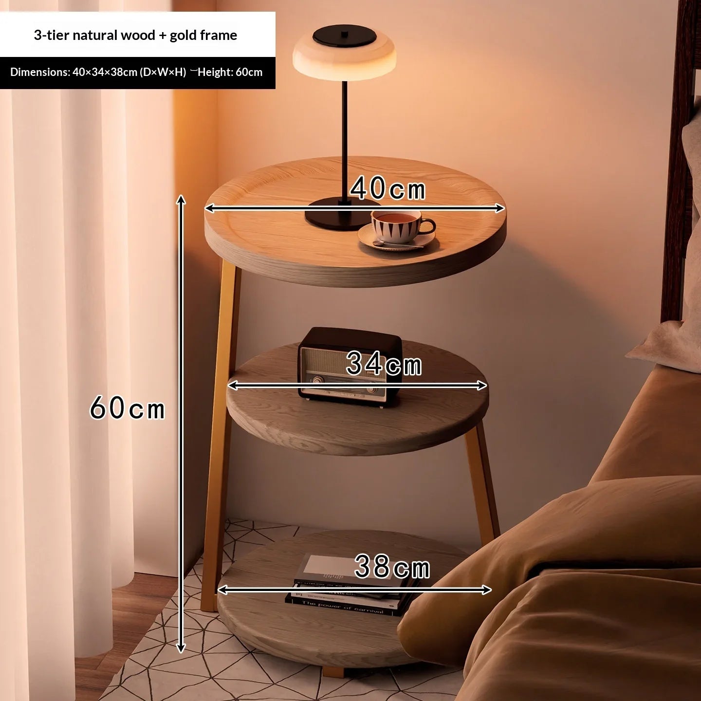Modern Wooden Nightstand Bedside Table Cabinet Bedroom Furniture 2 Drawers Storage USB Charging Space Saving Furniture Bedroom