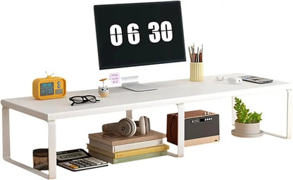 Computer Monitor Stand|Ergonomic Desk Riser|Sturdy Desktop Organizer Shelf|Multi-Purpose  Storage Accessories(19.6x7.8x3.1in)